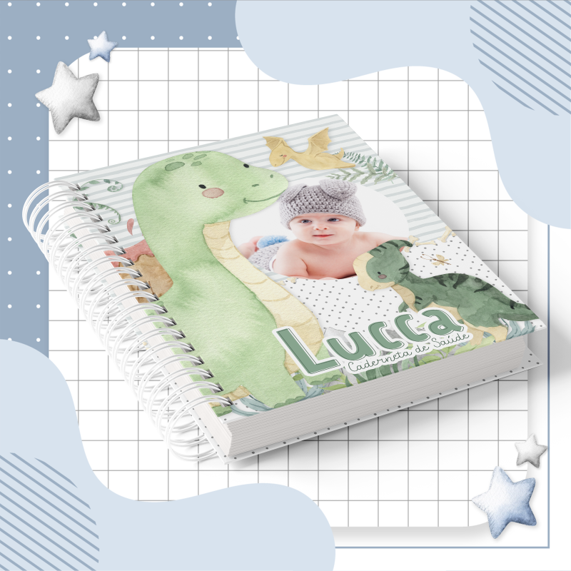 Livro do bebê personalizado Dinossauro baby